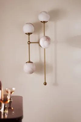 Armstrong Four-Light Wall Sconce - Brass, Glass product