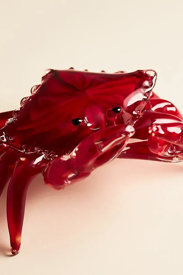 Art Glass Crab Decorative Object - Red product