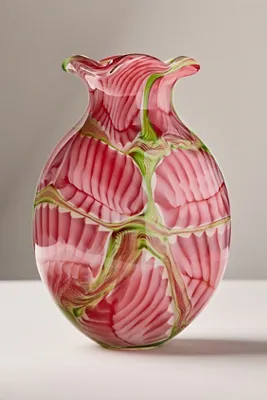 Art Glass Vase - Red by Anthropologie, alternate view