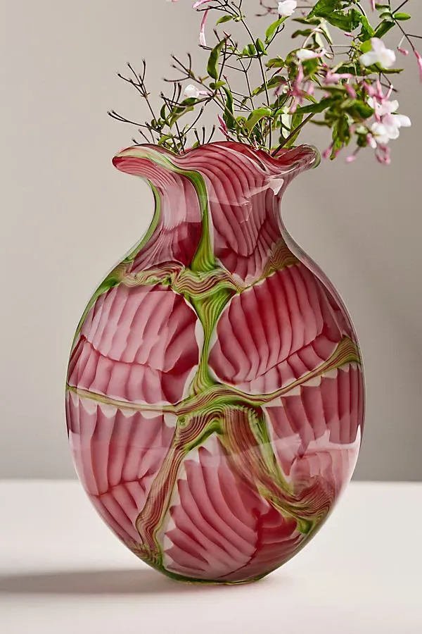 Art Glass Vase - Red by Anthropologie