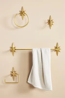 Arthur Bath Hook - Brown, Brass alternate view