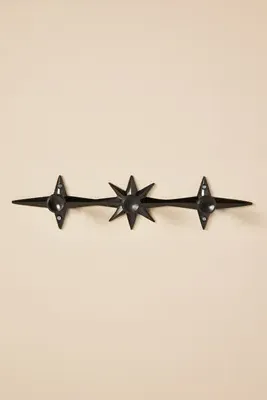 Arthur Hook Rack - Black, Brass by Anthropologie, alternate view