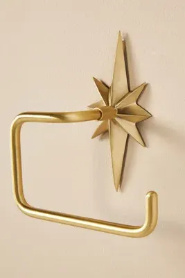 Arthur Star Toilet Paper Holder - Gold, Brass by Anthropologie, alternate view