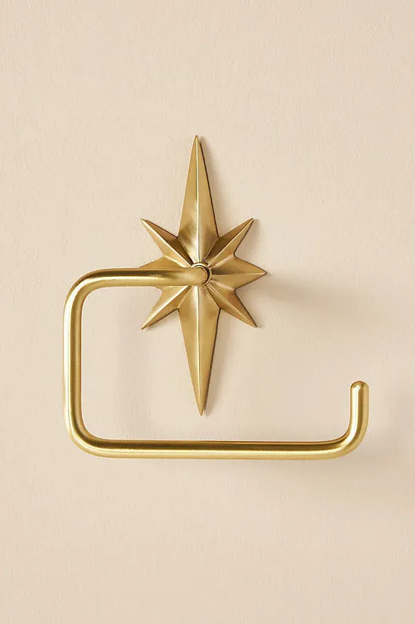 Arthur Star Toilet Paper Holder - Gold, Brass by Anthropologie