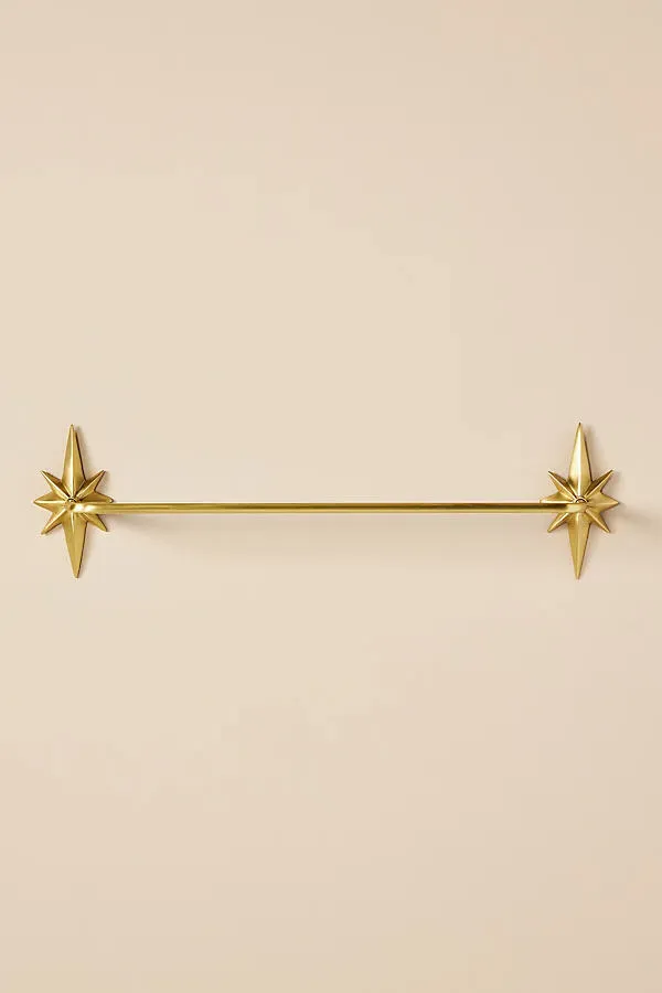 Arthur Towel Bar - Brown, Brass by Anthropologie