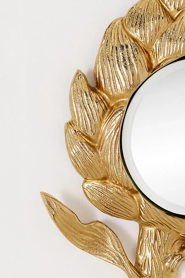 Artichoke Harvest Petite Mirror - Gold, Aluminum product
