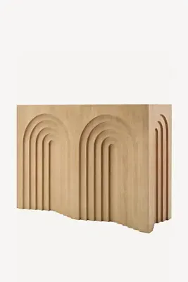 Arwyn Carved Wood Console Table - Beige product