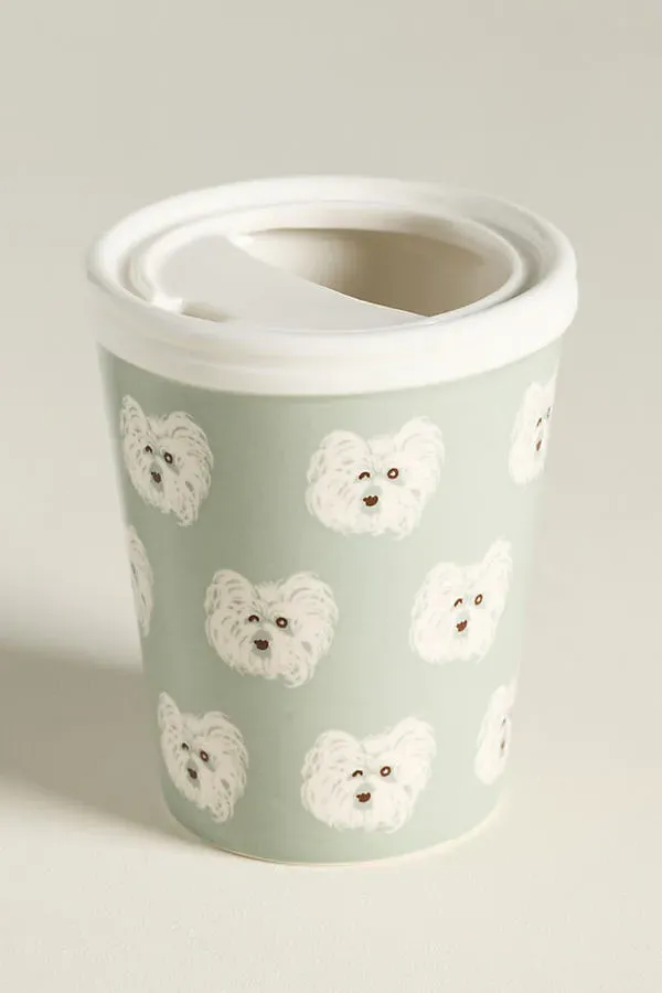 Ashe Demi Sipper - Blue, Stoneware by Anthropologie