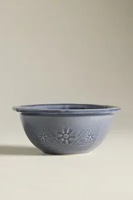 Aster Portuguese Cereal Bowls Set of 4 - Blue, Glazed Stoneware by Anthropologie, alternate view