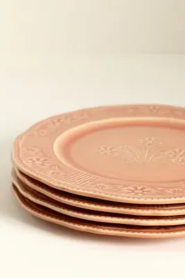 Aster Portuguese Dinner Plates Set of 4 - Orange, Glazed Stoneware product