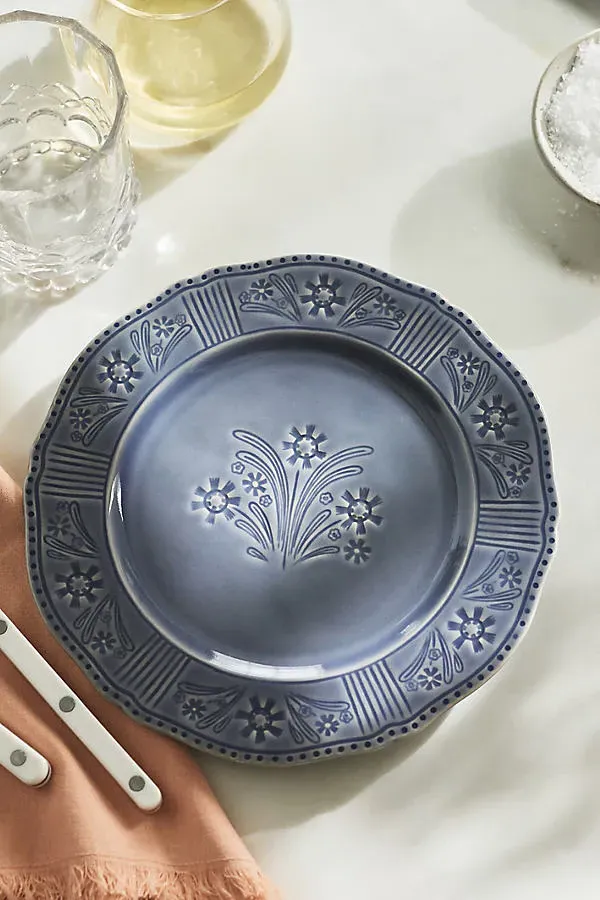 Aster Portuguese Side Plates Set of 4 - Glazed Stoneware by Anthropologie