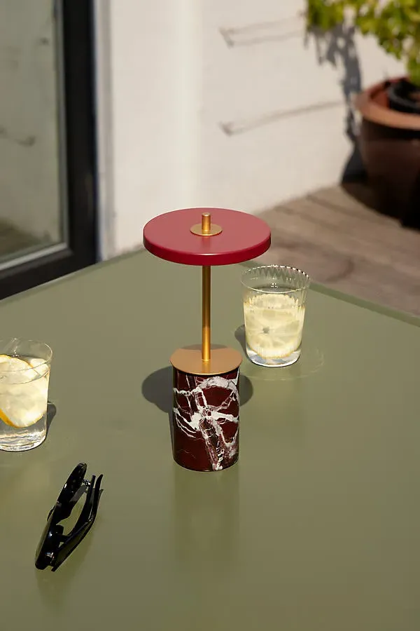 Asteria Move Marble Mini Cordless Rechargeable Table Lamp by Anthropologie