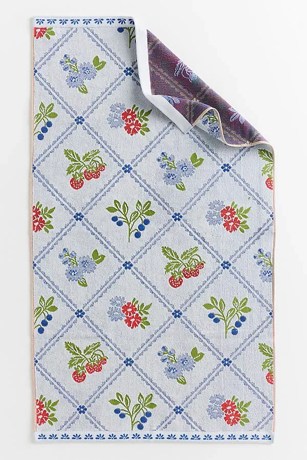 Astrid Floral Towel Collection - Blue, Cotton product