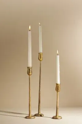 Aurora Large Taper Candle Holder - Gold, Metal product