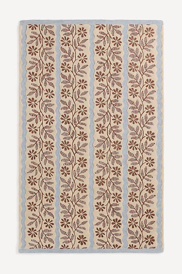 Austin 2x3 Tufted Floral Rug - Blue, Wool product