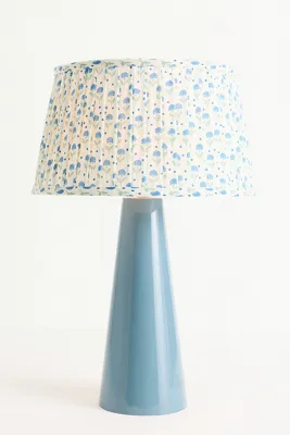 Avalina Pleated Shade Table Lamp - Blue, Enameled Metal product