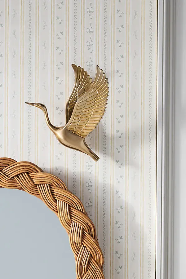 Avila Crane Metal Gallery Wall Charm - Gold, Aluminium product