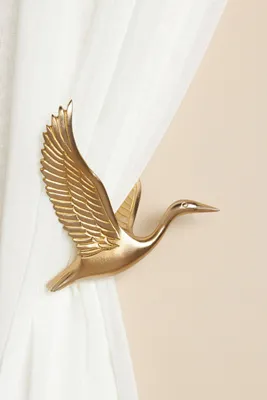 Avila Swan Curtain Tieback - Gold, Left product