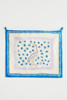 Ayana Animal-Print Tapestry - Blue, Cotton alternate view