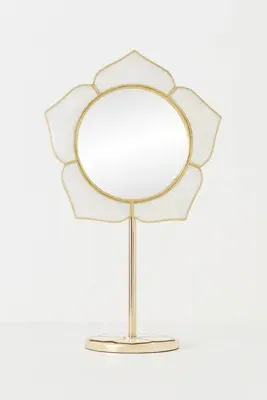 Azalea Capiz Flower Vanity Mirror - Ivory product