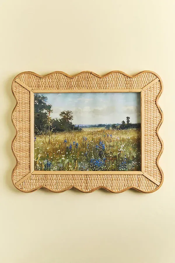 Bamboo Scallop Picture Frame - Beige, Bamboo by Anthropologie