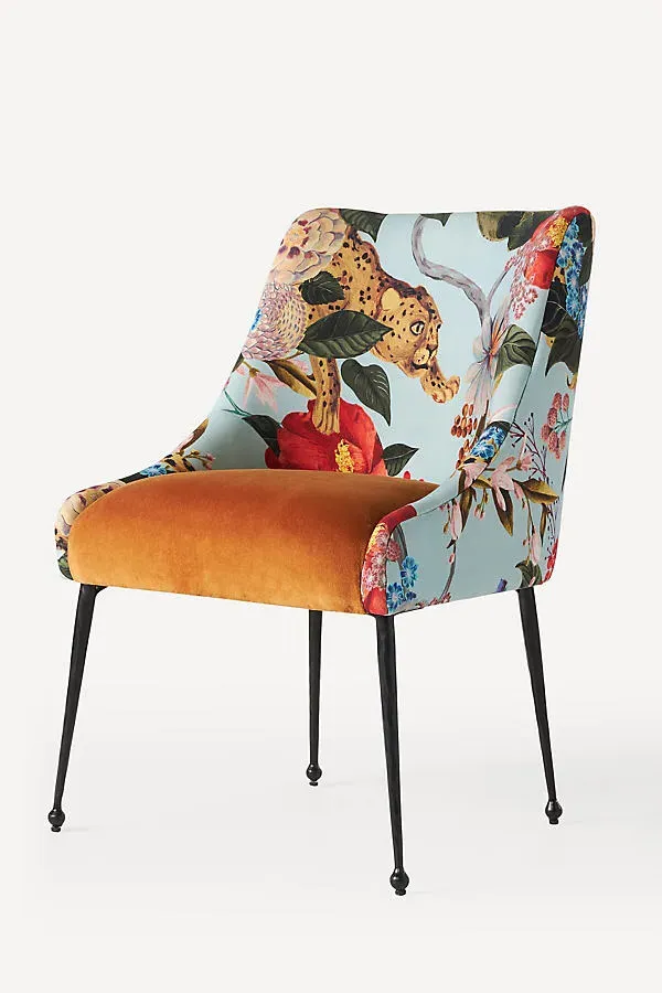Bara Velvet Elowen Armless Chair - Blue product