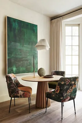 Bara Velvet Elowen Armless Chair - Cotton/Linen by Anthropologie, image 2