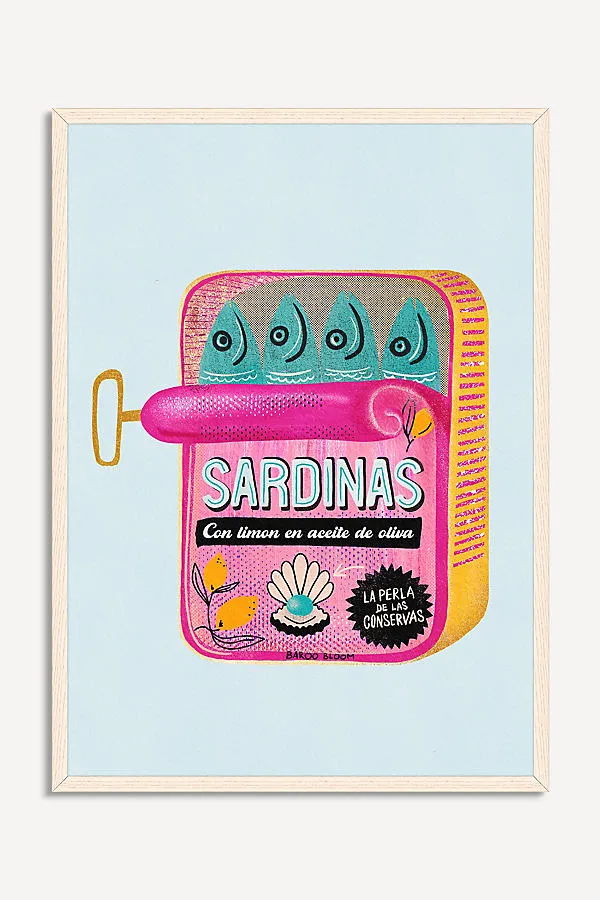 Baroo Bloom Sardines Tin Can Wall Art - Pink, Acrylic product