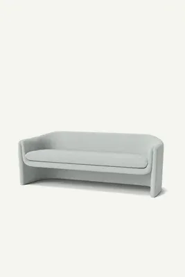 Barrel Back 3-Seater Sofa - Blue, Linen product