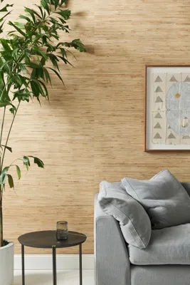 Bataan Grasscloth Textured Wallpaper - Wheat, Woven product