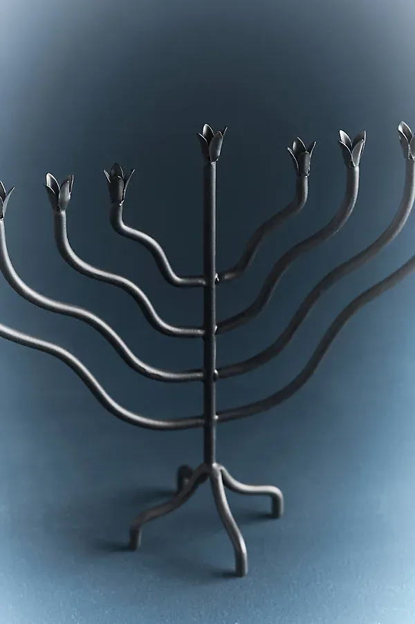 Beacon Wrought Iron Menorah - Black by Anthropologie, alternate view