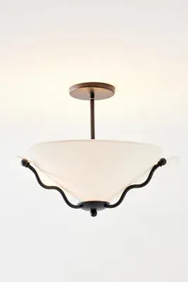 Beatrice Double Wavy Flush Mount - Black, Silk product