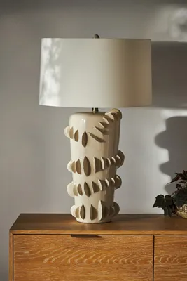 Beatrix Textured Base Table Lamp - White product