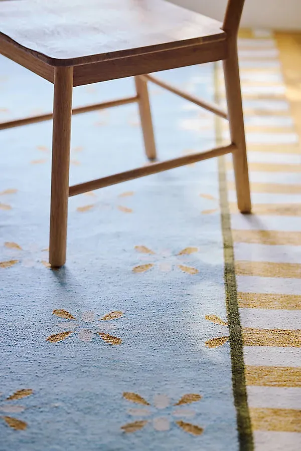 Bellus 3x5 Flatwoven Indoor/Outdoor Striped Rug - Blue, Polyester by Anthropologie