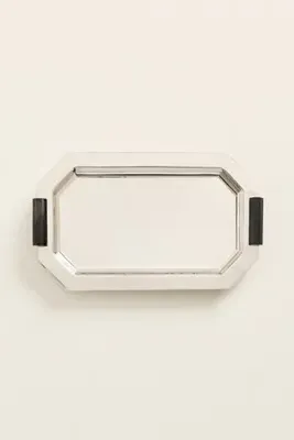 Belmont Horn Steel Decorative Tray - Silver by Anthropologie, image 2
