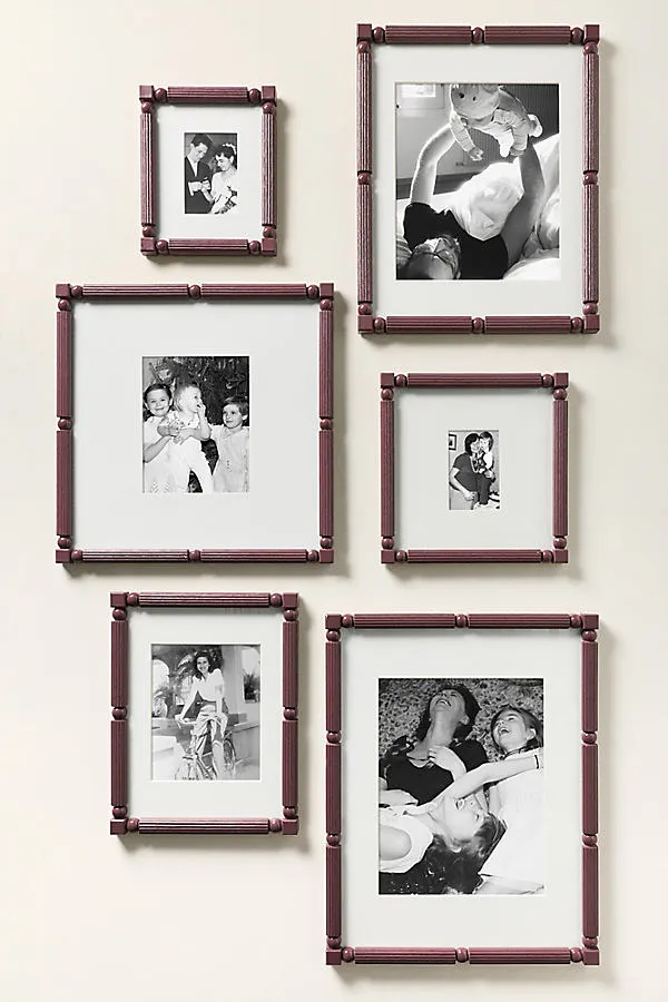 Benedicta Geometric Picture Frame 12x12 - Red, Plastic by Anthropologie