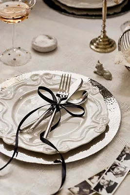 Benedita Bow Side Plates Set of 4 - White, Stoneware product