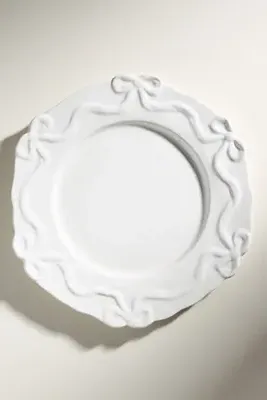 Benedita Bow Stoneware Dinner Plates Set of 4 by Anthropologie, alternate view