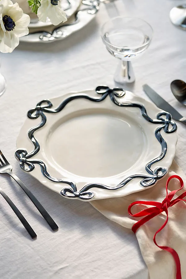 Benedita Bow Stoneware Dinner Plates Set of 4 product