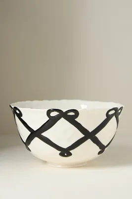 Benedita Bow Stoneware Serve Bowl - Black product