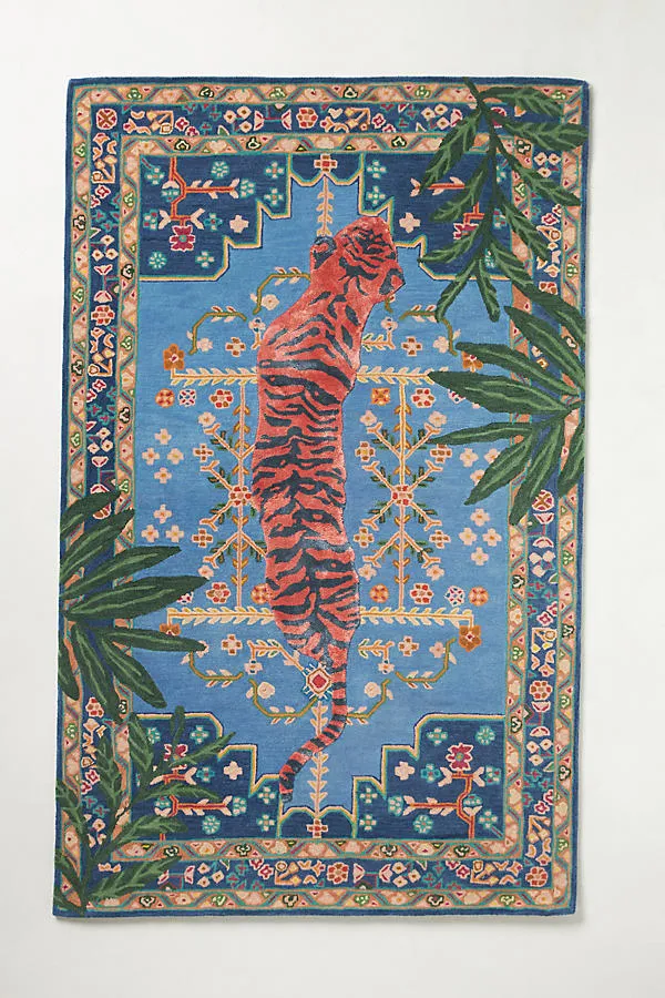 Bengal Tiger Hand Tufted Rug 2x3 - Wool Blend by Anthropologie