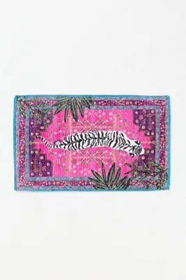Bengal Tiger Printed Bath Mat - Pink product