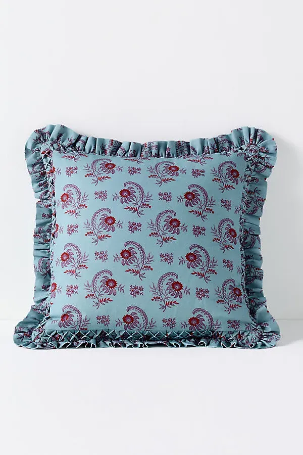 Bernadette Floral Ruffle Cushion - Cotton product