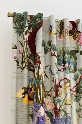 Bernadette Woven Printed Curtain - Green, Cotton product