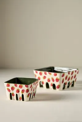 Berry Icon Large Berry Basket - Red, Stoneware product
