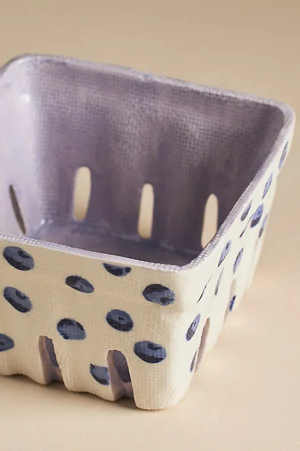 Berry Icon Medium Berry Basket - Blue, Stoneware product