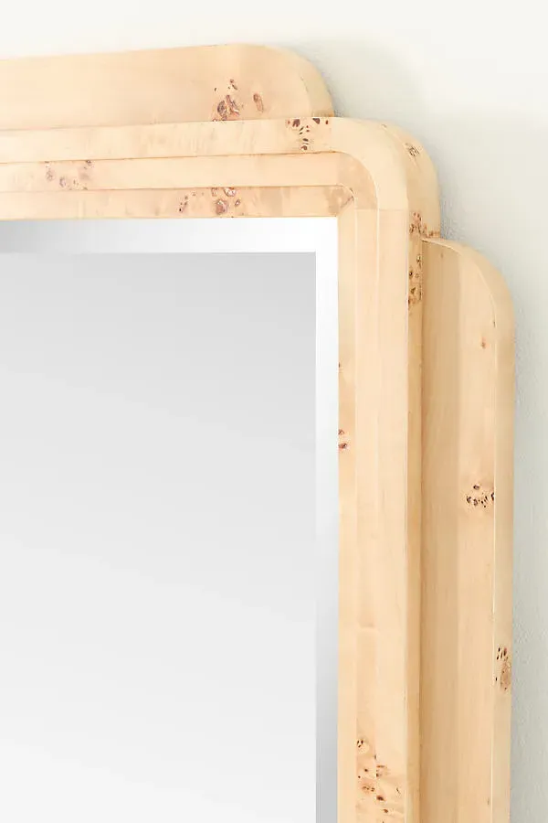 Betti Burl Wood Floor Mirror - Brown product