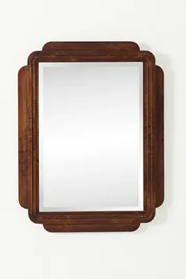 Betti Burl Wood Portrait Wall Mirror product