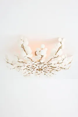 Bilal Coconut Shell Flush Mount - Ivory product