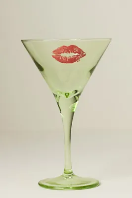 Bisous Martini Glass - Green, Glass product